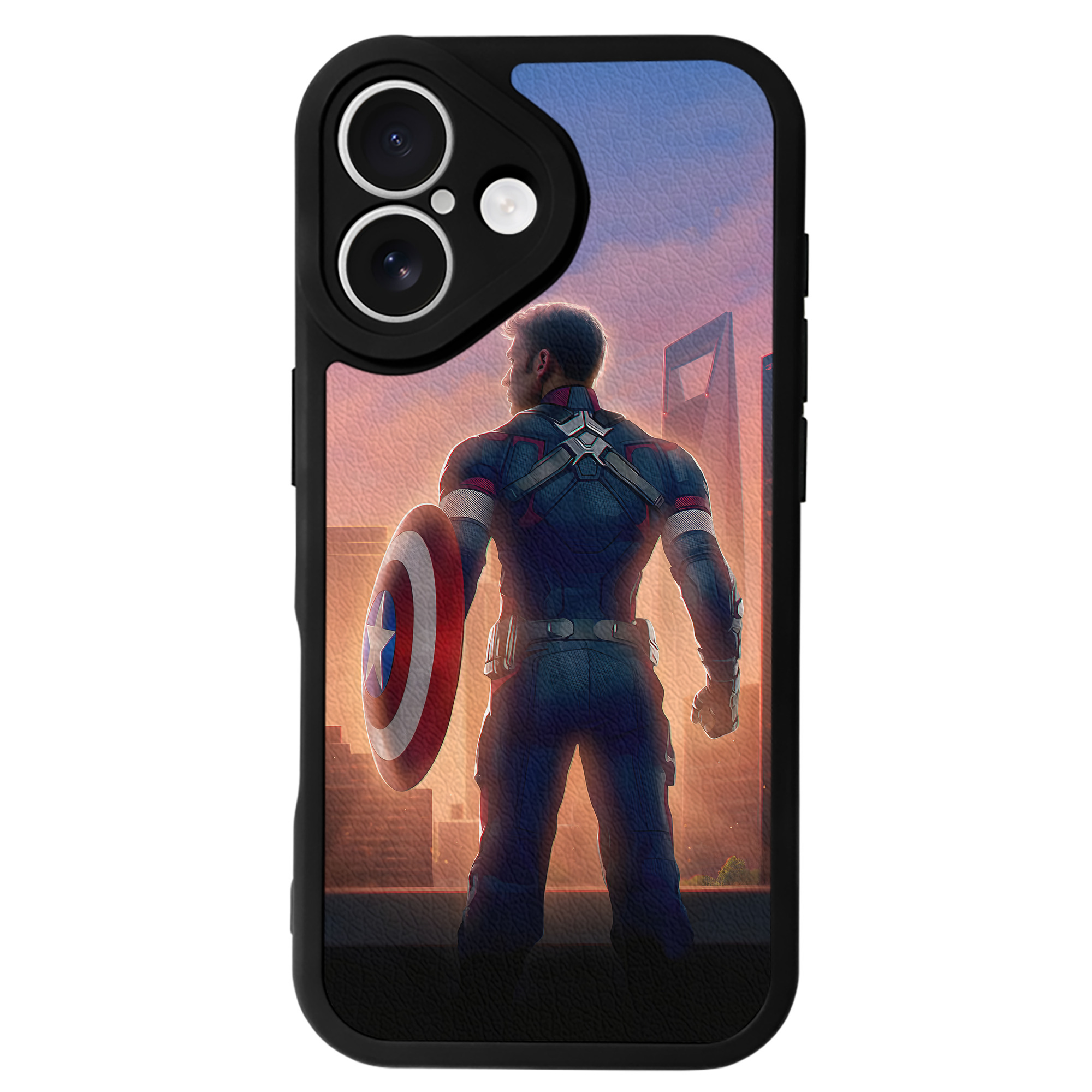 （画像用） アベンジャーズ The Avengers 【iPhone 16シリーズ対応】シリコンスマホケース（レザー調） 材質：シリコン